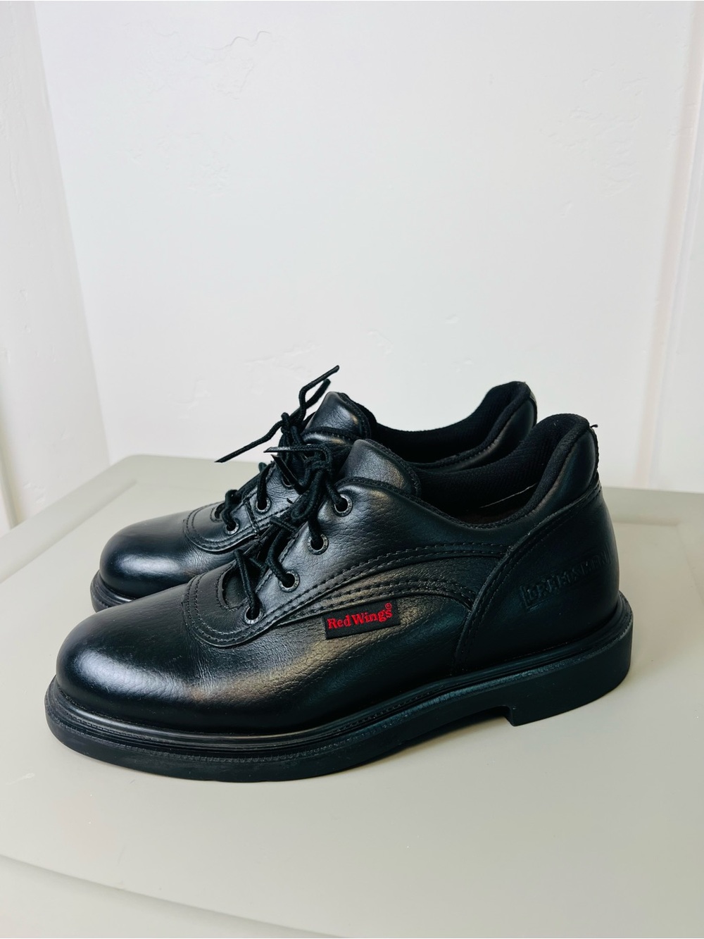 Redwing Black Leather Work Oxfords 7.5 D